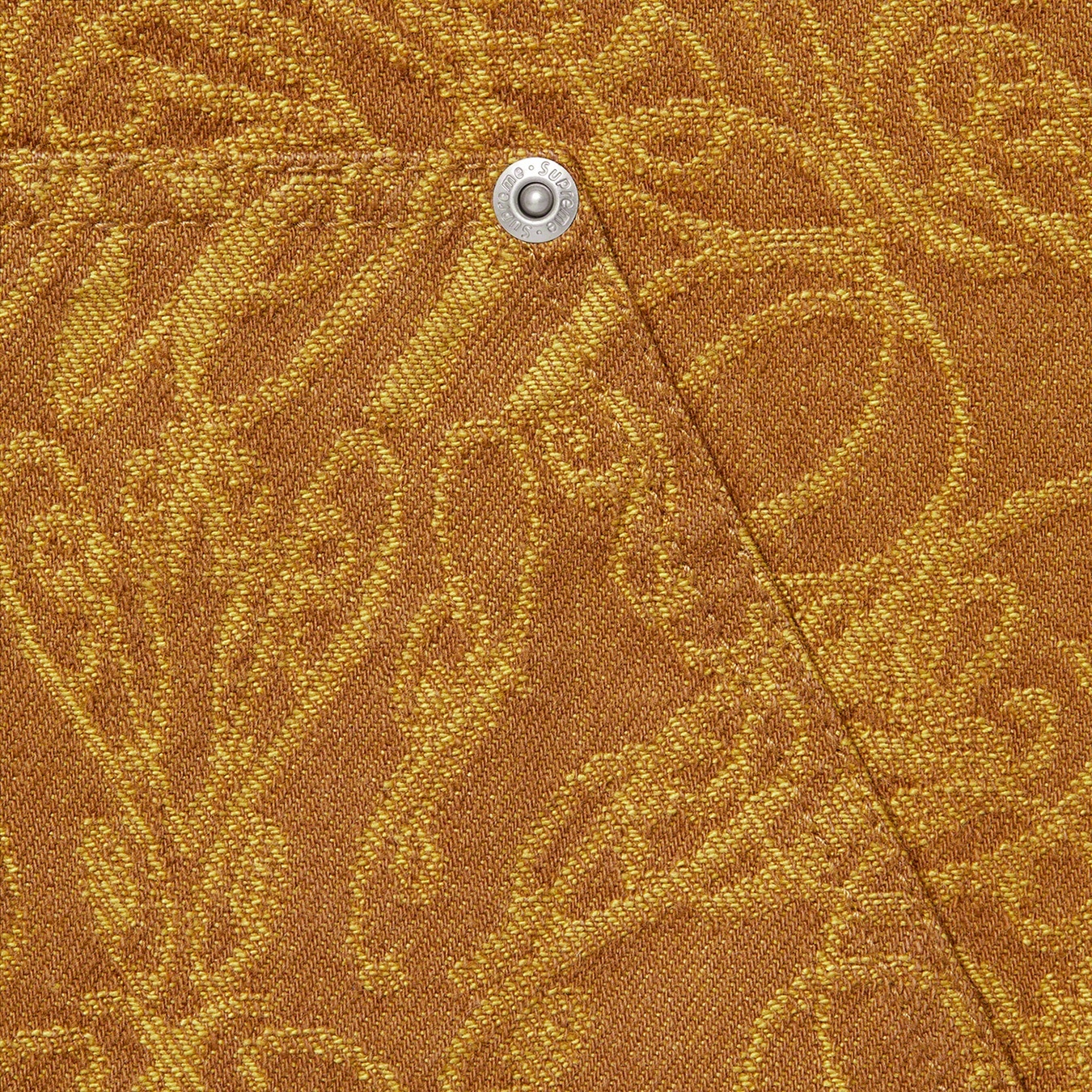 Script Jacquard Double Knee Denim Painter Pant view 3